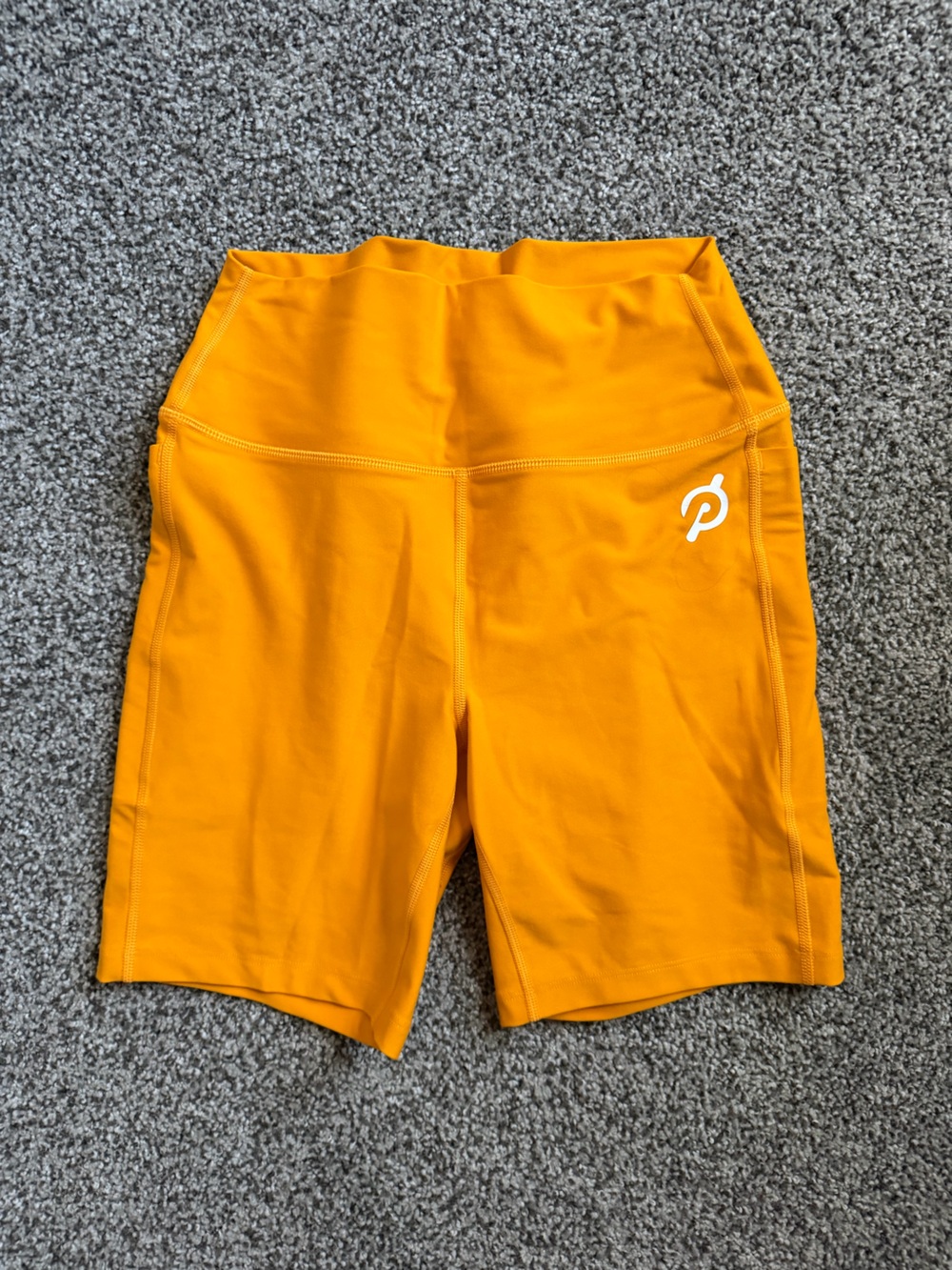 Peloton Biker Shorts in Vibrant Orange